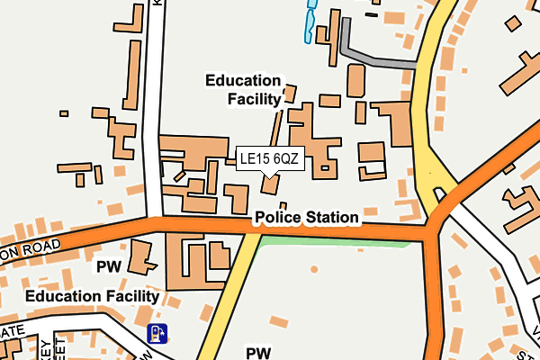 LE15 6QZ map - OS OpenMap – Local (Ordnance Survey)