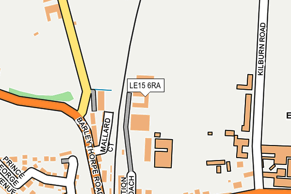 LE15 6RA map - OS OpenMap – Local (Ordnance Survey)