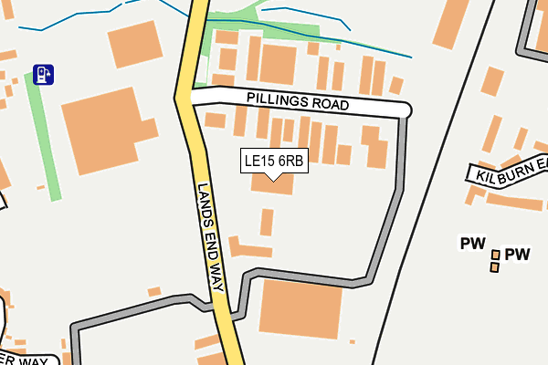 LE15 6RB map - OS OpenMap – Local (Ordnance Survey)