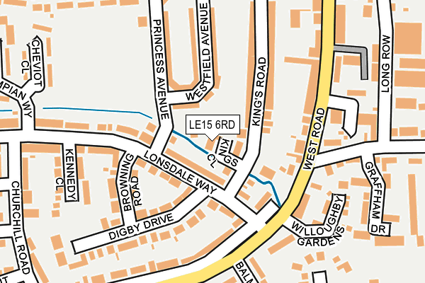 LE15 6RD map - OS OpenMap – Local (Ordnance Survey)
