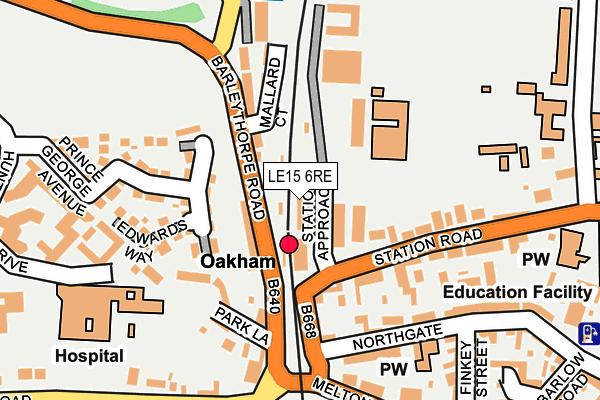 LE15 6RE map - OS OpenMap – Local (Ordnance Survey)