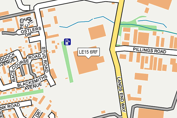 LE15 6RF map - OS OpenMap – Local (Ordnance Survey)
