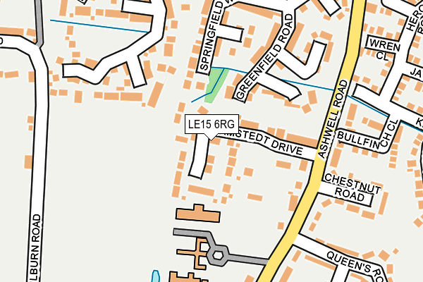 LE15 6RG map - OS OpenMap – Local (Ordnance Survey)