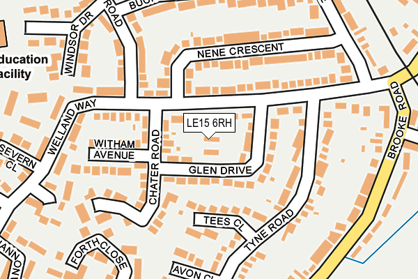 LE15 6RH map - OS OpenMap – Local (Ordnance Survey)