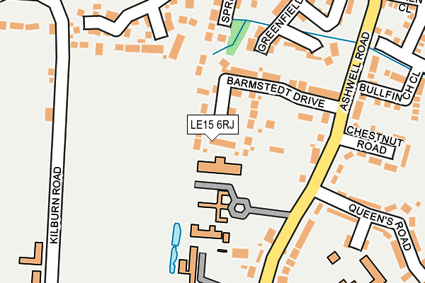 LE15 6RJ map - OS OpenMap – Local (Ordnance Survey)