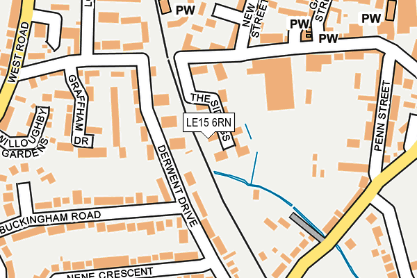 LE15 6RN map - OS OpenMap – Local (Ordnance Survey)