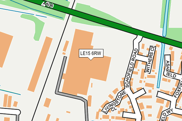 LE15 6RW map - OS OpenMap – Local (Ordnance Survey)