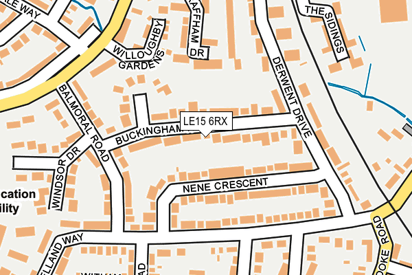 LE15 6RX map - OS OpenMap – Local (Ordnance Survey)