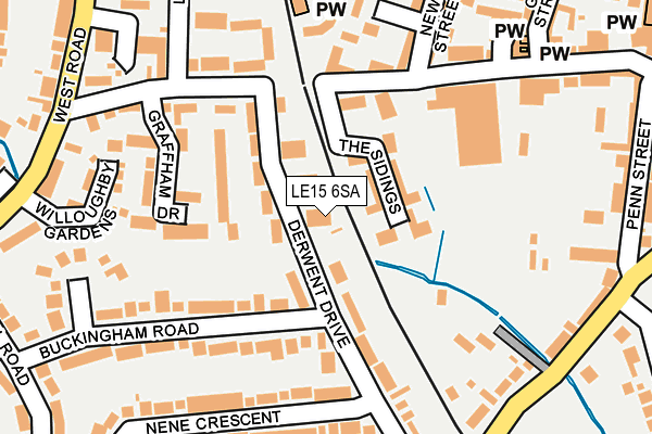 LE15 6SA map - OS OpenMap – Local (Ordnance Survey)