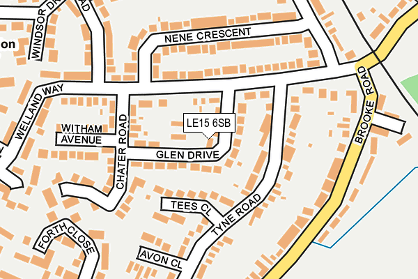 LE15 6SB map - OS OpenMap – Local (Ordnance Survey)