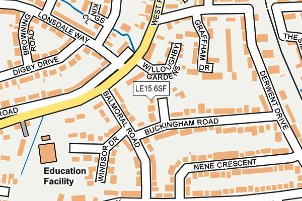 LE15 6SF map - OS OpenMap – Local (Ordnance Survey)