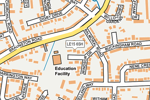 LE15 6SH map - OS OpenMap – Local (Ordnance Survey)