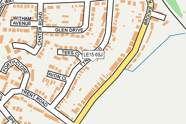 LE15 6SJ map - OS OpenMap – Local (Ordnance Survey)