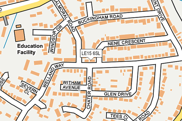 LE15 6SL map - OS OpenMap – Local (Ordnance Survey)