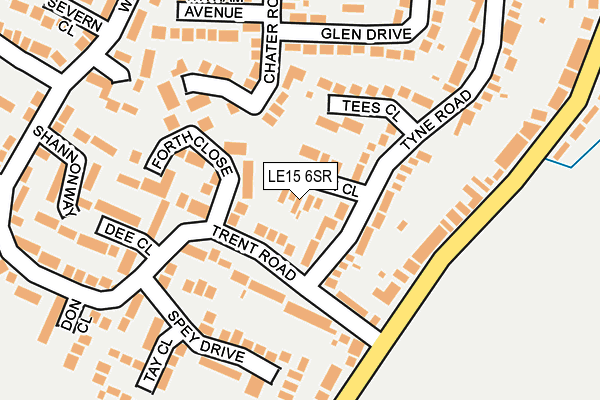 LE15 6SR map - OS OpenMap – Local (Ordnance Survey)