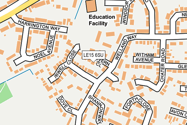 LE15 6SU map - OS OpenMap – Local (Ordnance Survey)