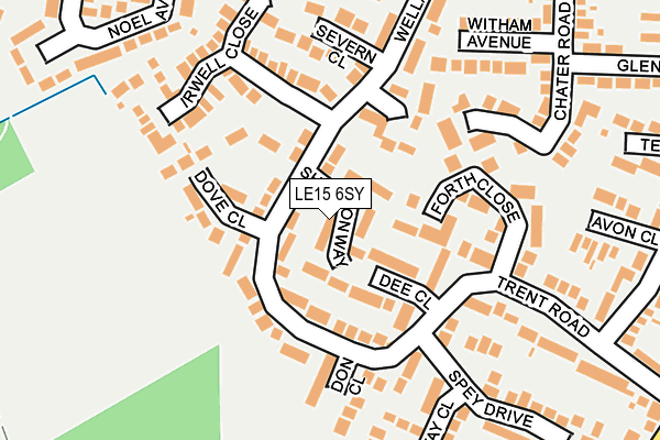 LE15 6SY map - OS OpenMap – Local (Ordnance Survey)