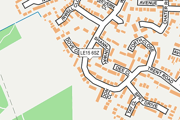 LE15 6SZ map - OS OpenMap – Local (Ordnance Survey)