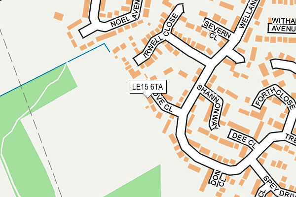 LE15 6TA map - OS OpenMap – Local (Ordnance Survey)