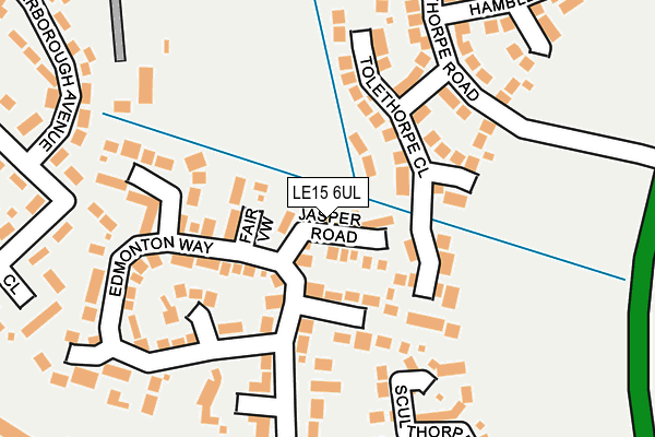 LE15 6UL map - OS OpenMap – Local (Ordnance Survey)