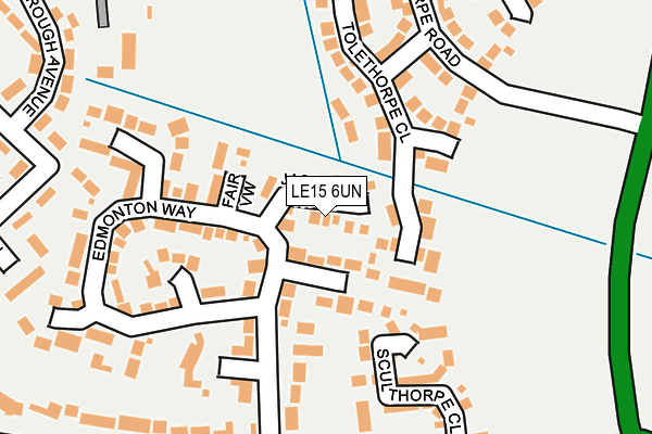 LE15 6UN map - OS OpenMap – Local (Ordnance Survey)