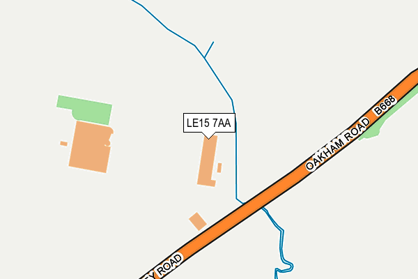 LE15 7AA map - OS OpenMap – Local (Ordnance Survey)
