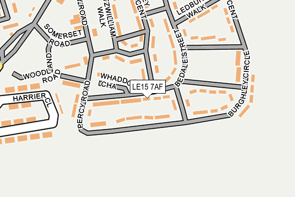 LE15 7AF map - OS OpenMap – Local (Ordnance Survey)