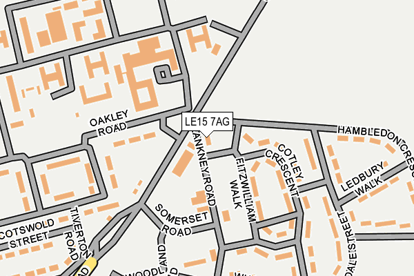 LE15 7AG map - OS OpenMap – Local (Ordnance Survey)