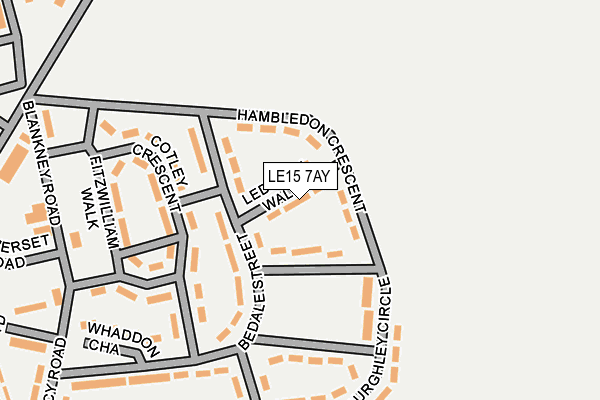 LE15 7AY map - OS OpenMap – Local (Ordnance Survey)