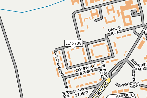 LE15 7BG map - OS OpenMap – Local (Ordnance Survey)