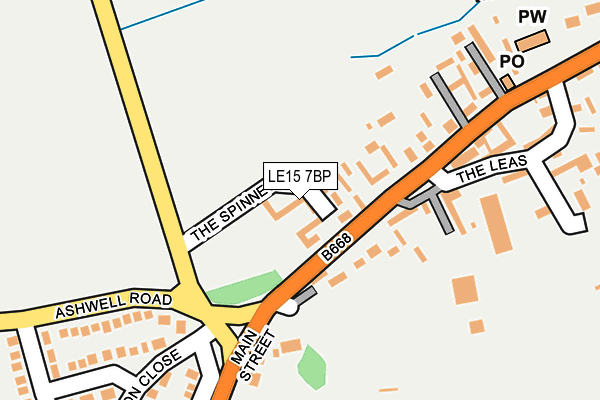 LE15 7BP map - OS OpenMap – Local (Ordnance Survey)