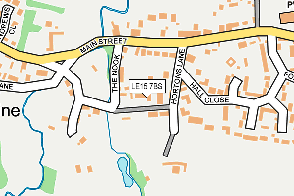 LE15 7BS map - OS OpenMap – Local (Ordnance Survey)