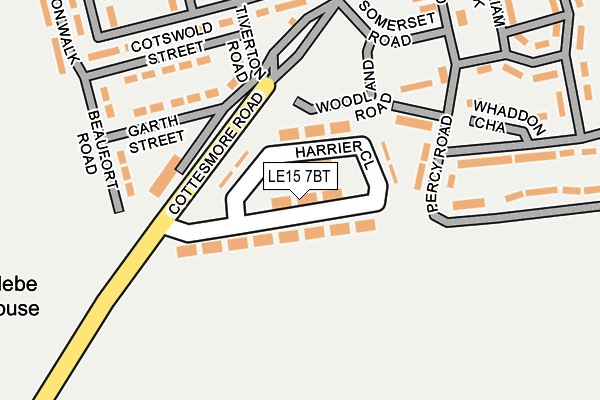 LE15 7BT map - OS OpenMap – Local (Ordnance Survey)