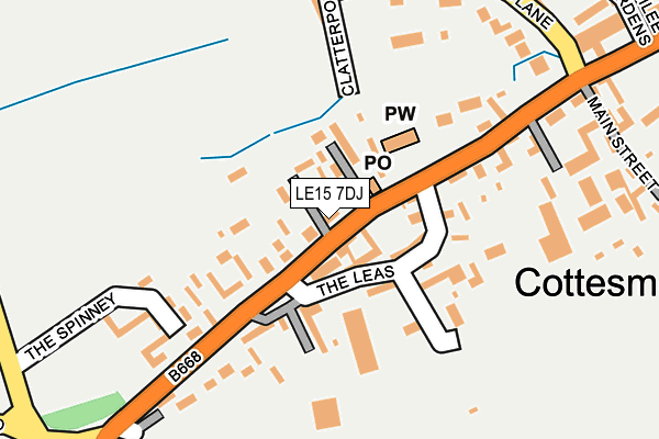LE15 7DJ map - OS OpenMap – Local (Ordnance Survey)