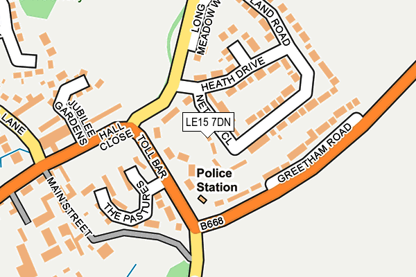 LE15 7DN map - OS OpenMap – Local (Ordnance Survey)