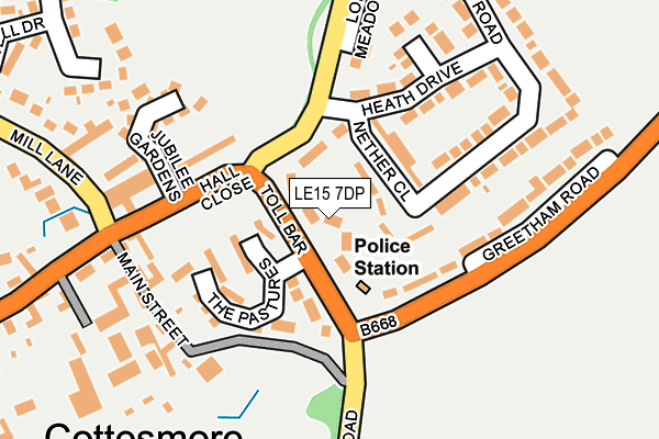 LE15 7DP map - OS OpenMap – Local (Ordnance Survey)