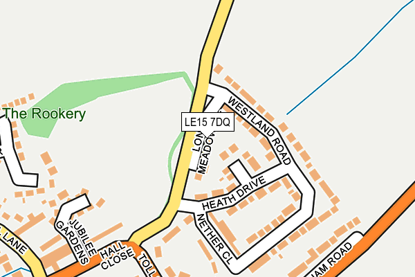 LE15 7DQ map - OS OpenMap – Local (Ordnance Survey)
