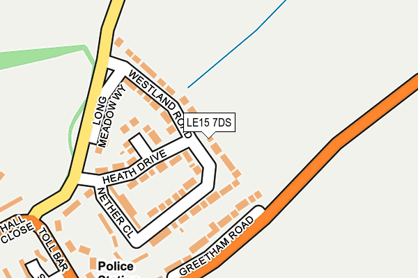 LE15 7DS map - OS OpenMap – Local (Ordnance Survey)