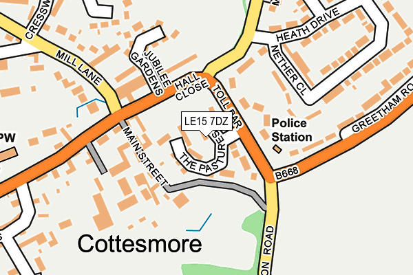 LE15 7DZ map - OS OpenMap – Local (Ordnance Survey)