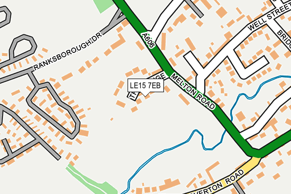 LE15 7EB map - OS OpenMap – Local (Ordnance Survey)
