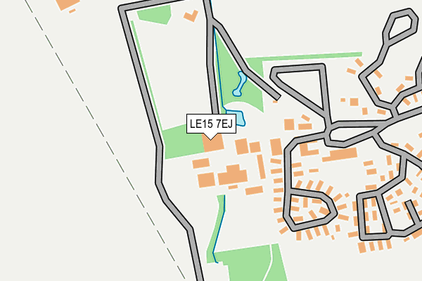 LE15 7EJ map - OS OpenMap – Local (Ordnance Survey)