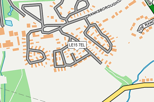 LE15 7EL map - OS OpenMap – Local (Ordnance Survey)