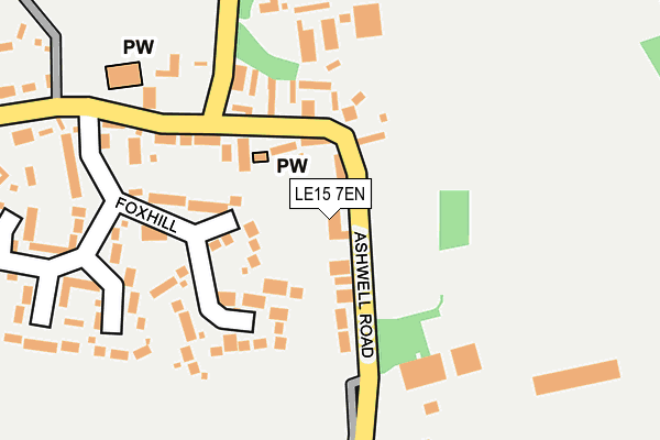 LE15 7EN map - OS OpenMap – Local (Ordnance Survey)