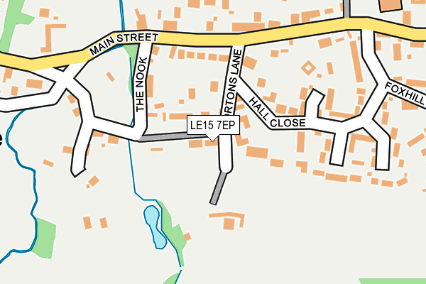 LE15 7EP map - OS OpenMap – Local (Ordnance Survey)