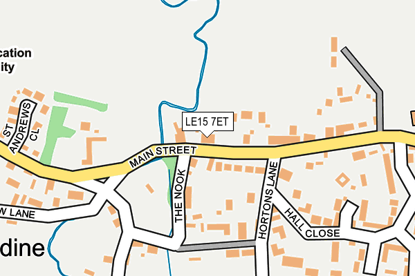 LE15 7ET map - OS OpenMap – Local (Ordnance Survey)