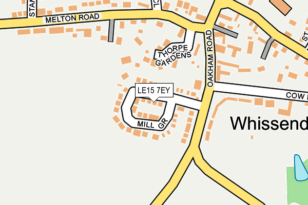 LE15 7EY map - OS OpenMap – Local (Ordnance Survey)