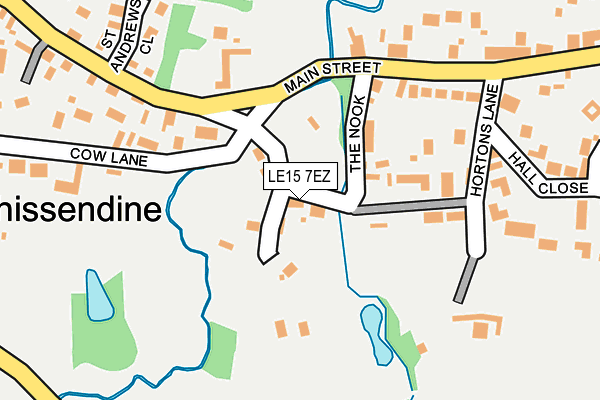 LE15 7EZ map - OS OpenMap – Local (Ordnance Survey)