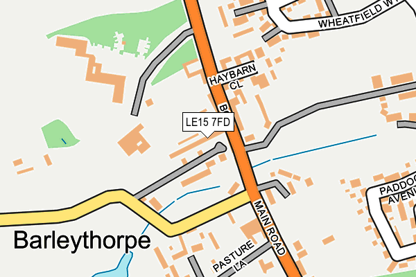 LE15 7FD map - OS OpenMap – Local (Ordnance Survey)