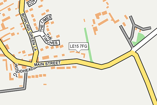 LE15 7FG map - OS OpenMap – Local (Ordnance Survey)