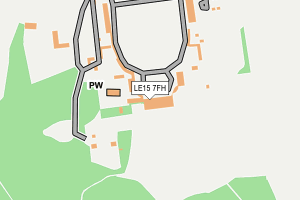 LE15 7FH map - OS OpenMap – Local (Ordnance Survey)